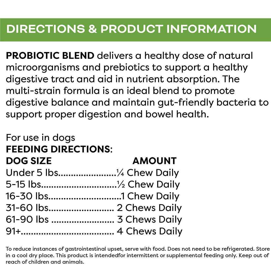 Probiotic Blend Digestive Support Soft Dog Chews A6582