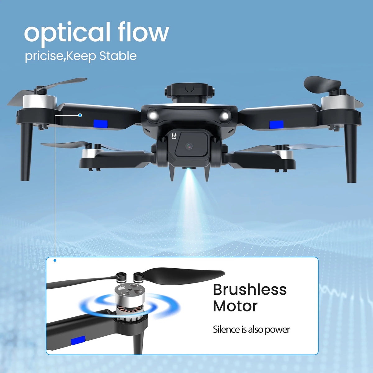 6K HD Camera Drone with 3 Batteries Black M395