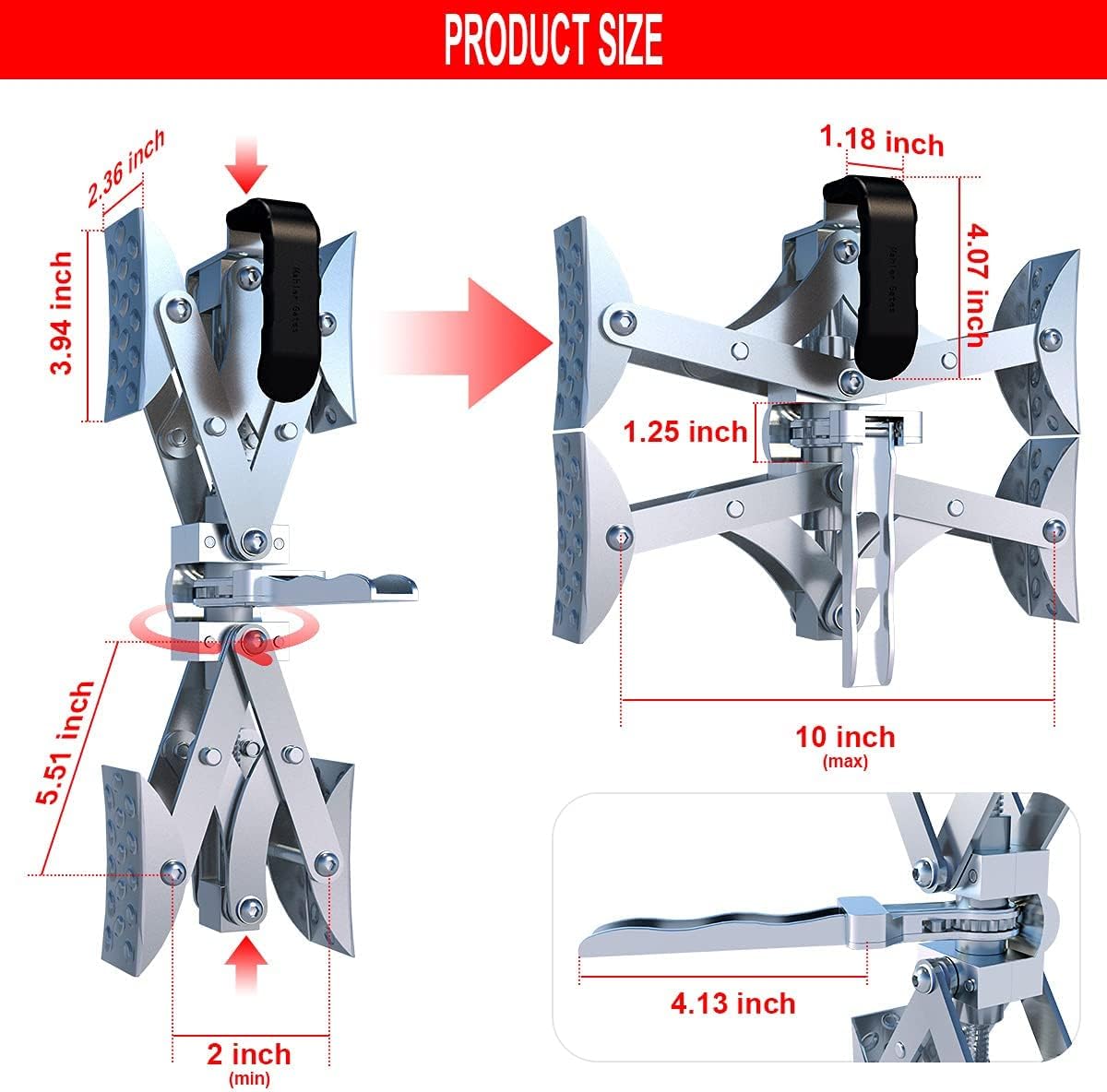 X-Shaped Wheel Chock Stabilizer with Integrated Wrench G572708