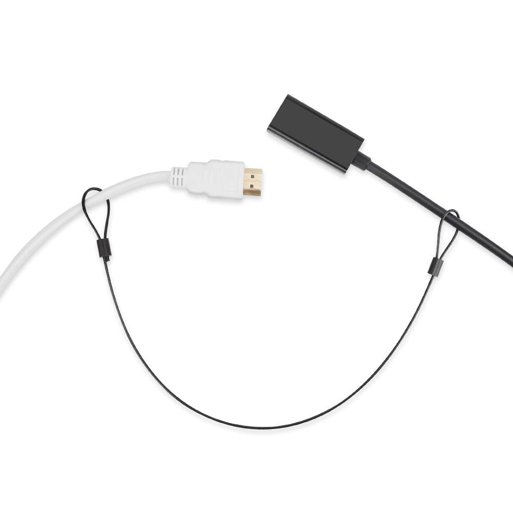 24 Pack Black 12 inch Cable Adapter Tether X1517