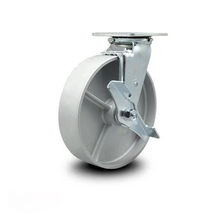 8 inch Semi Steel Cast Iron Swivel Caster with Top Lock Brake L6219