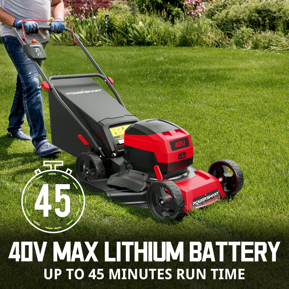 40V 17-inch Cordless Brushless Electric Push Lawn Mower R304887