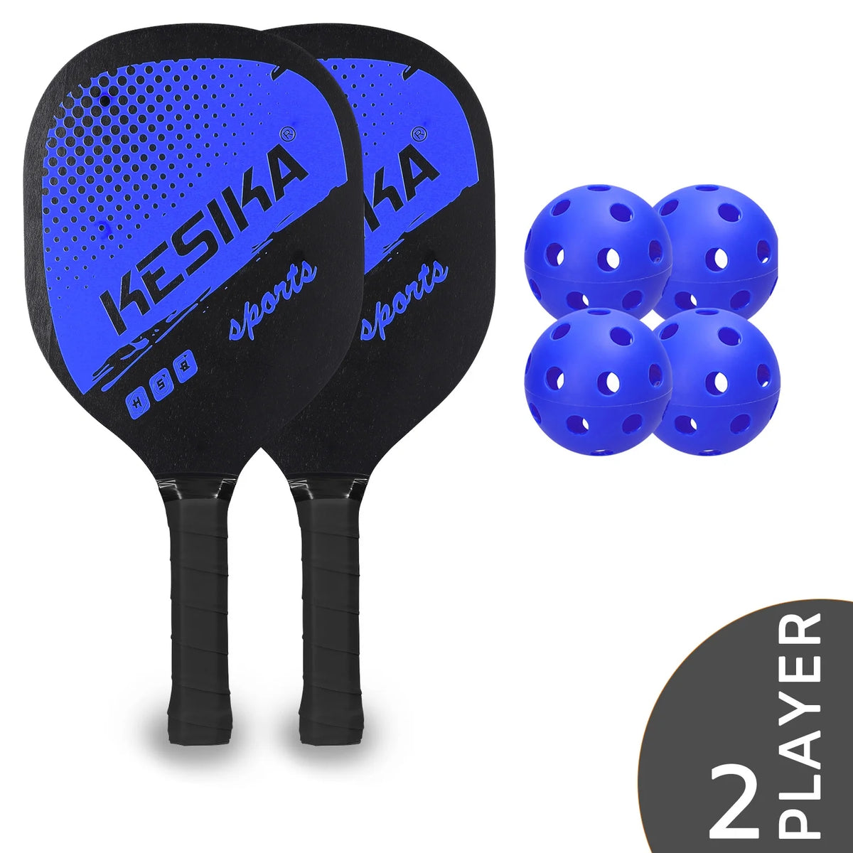 Pickleball Paddle Set 2 Rackets & 4 Balls with Carrying Bag A113705