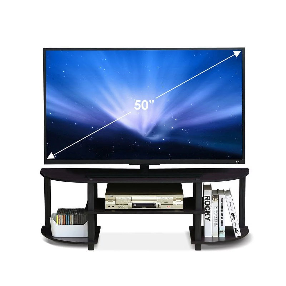 Wood TV Entertainment Center up to 55 in Dark Walnut O583