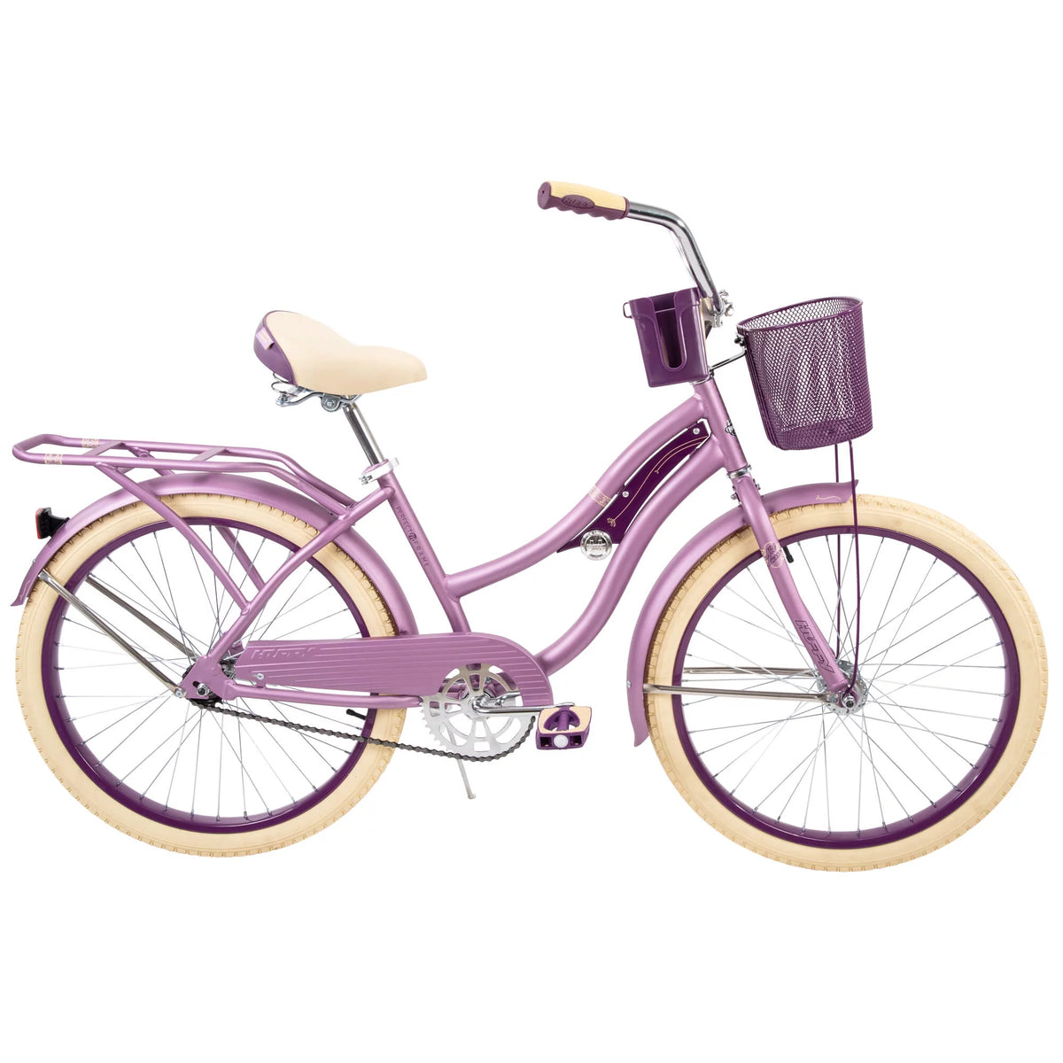 24 Inch Purple Satin Cruiser Bike F9474