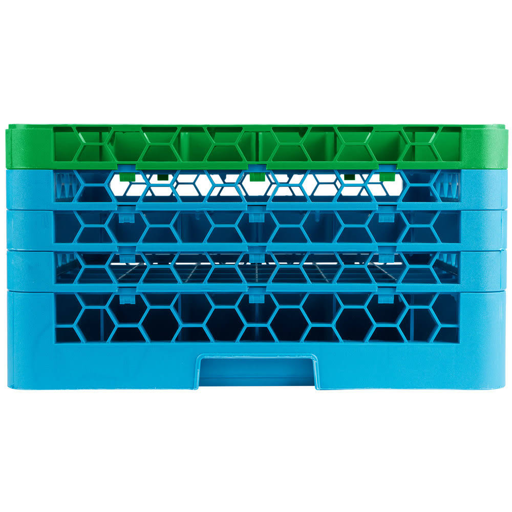 36 Compartment Green Glass Rack with 4 Extenders N5701