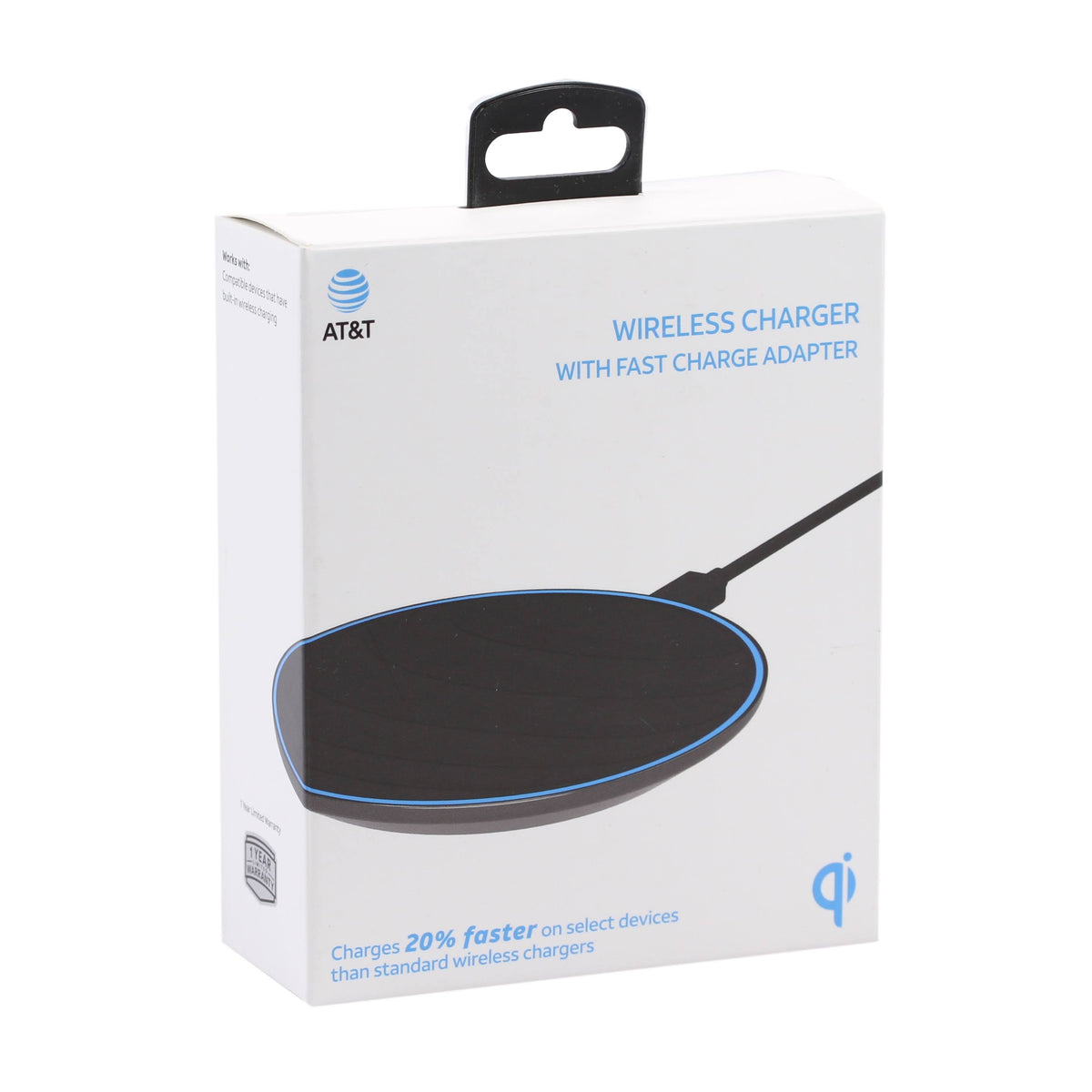 Black Qi-Certified 10W Wireless Charging Pad L6939