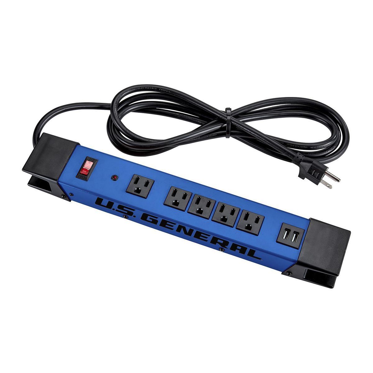 5-Outlet Magnetic Power Strip with 2 USB Ports U7288