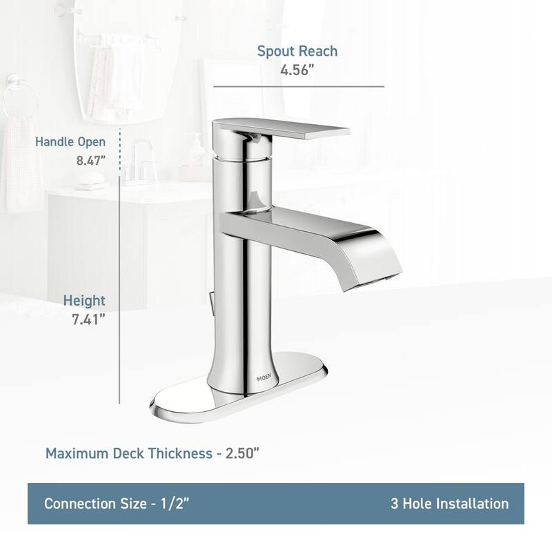 Single Handle Single Hole Bathroom Faucet in Chrome Y60383