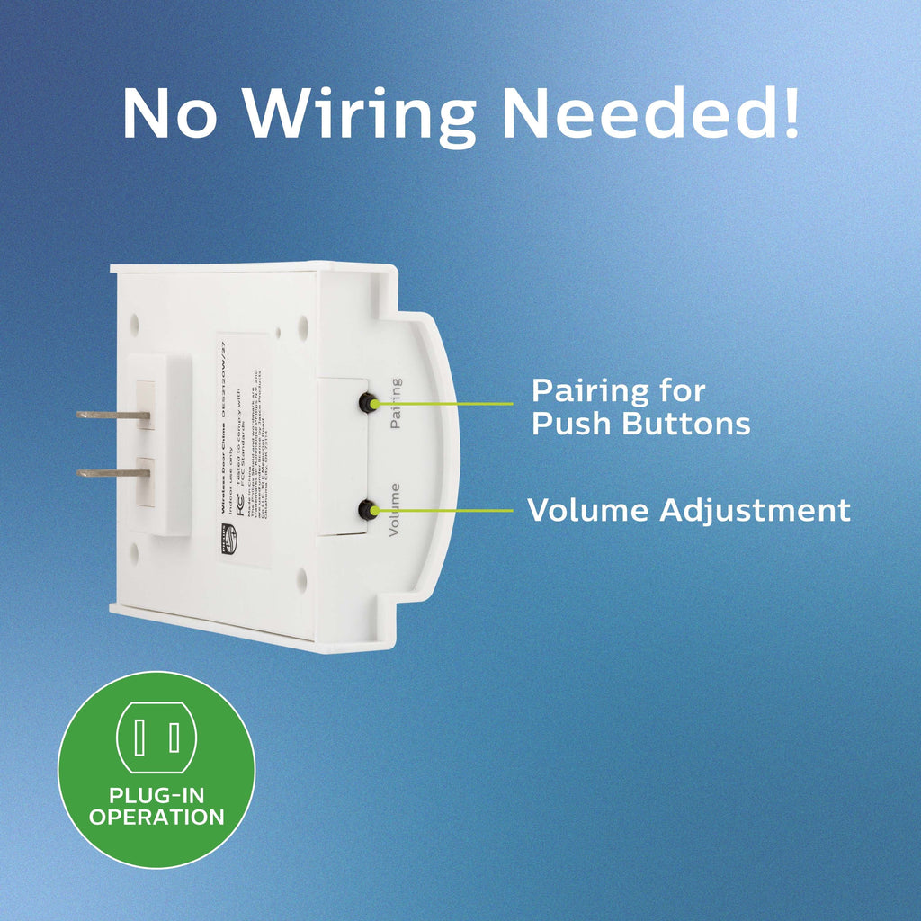 White Plug-in 2-Melody Doorbell Kit D891