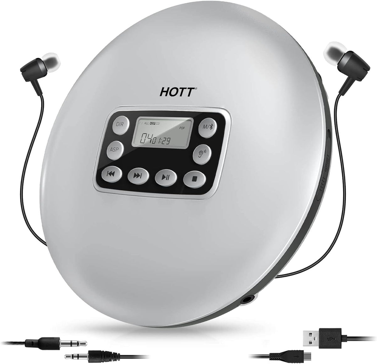 Rechargeable Portable CD Player with Bluetooth D129817