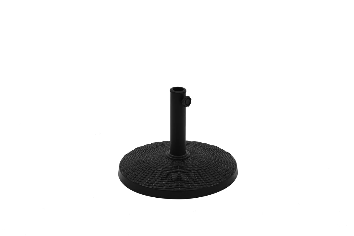Black Round Powder Coated Resin Patio Umbrella Base P8353