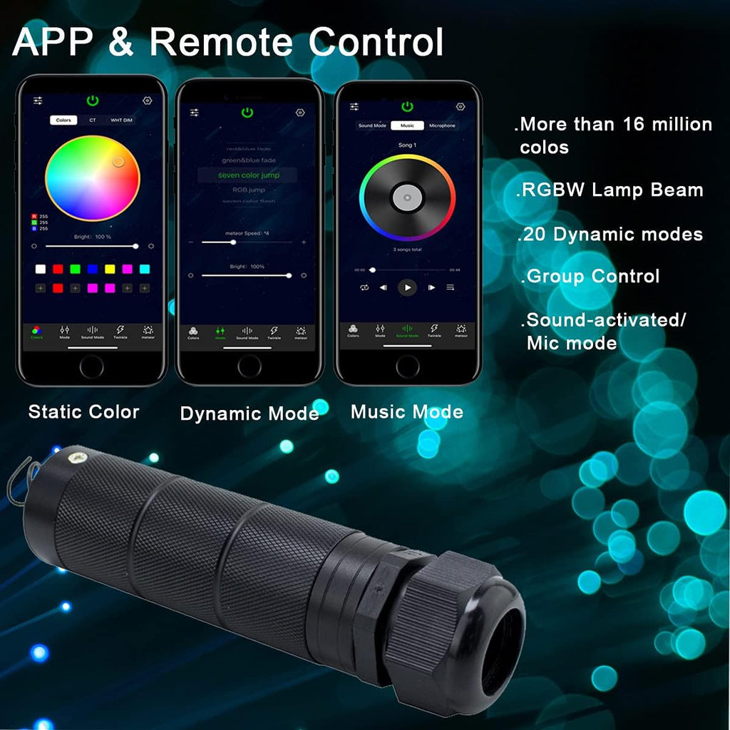 6W Bluetooth RGBW Fiber Optic Star Ceiling Kit with Remote E363337