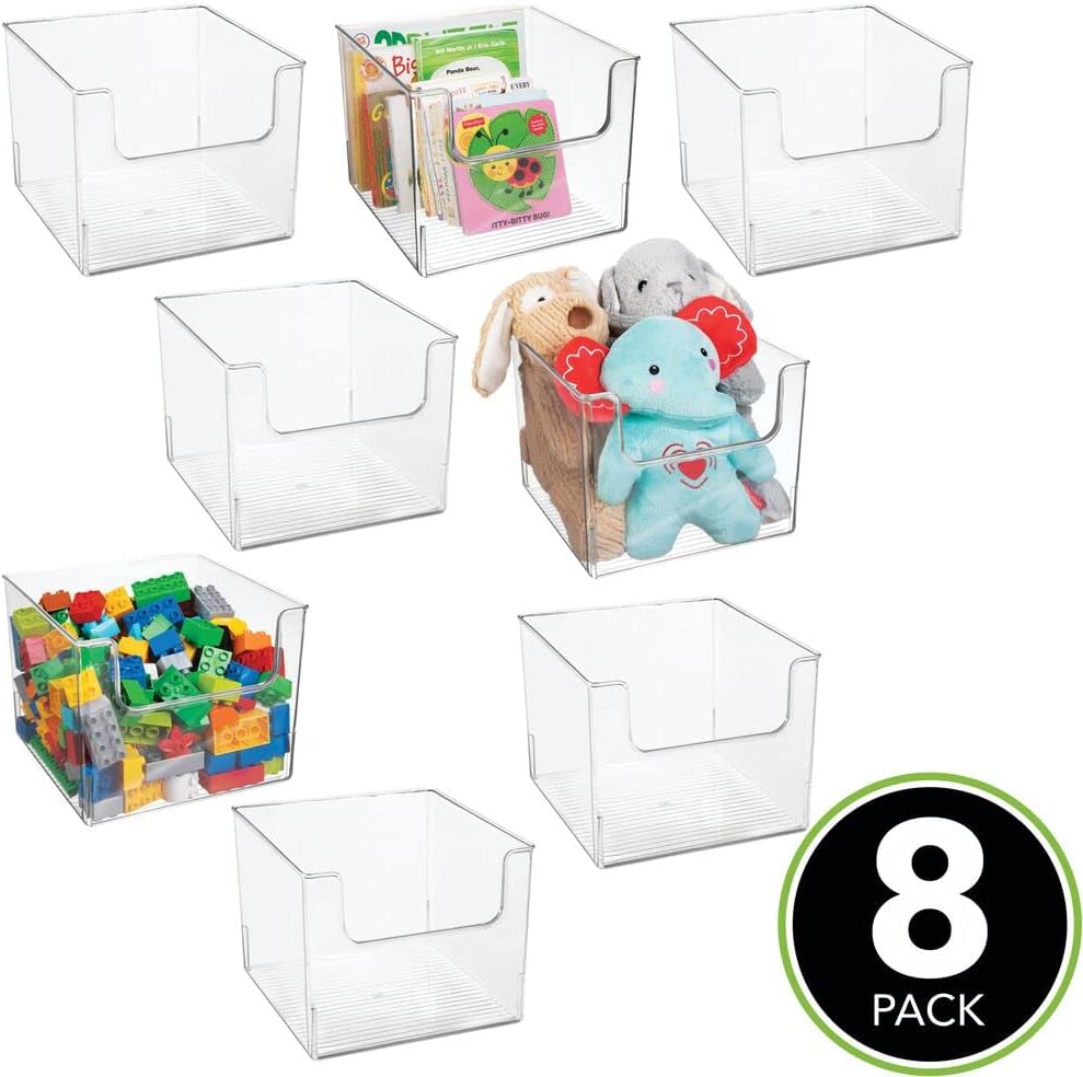 Clear Plastic Storage Organizer Bin 8 Pack D289