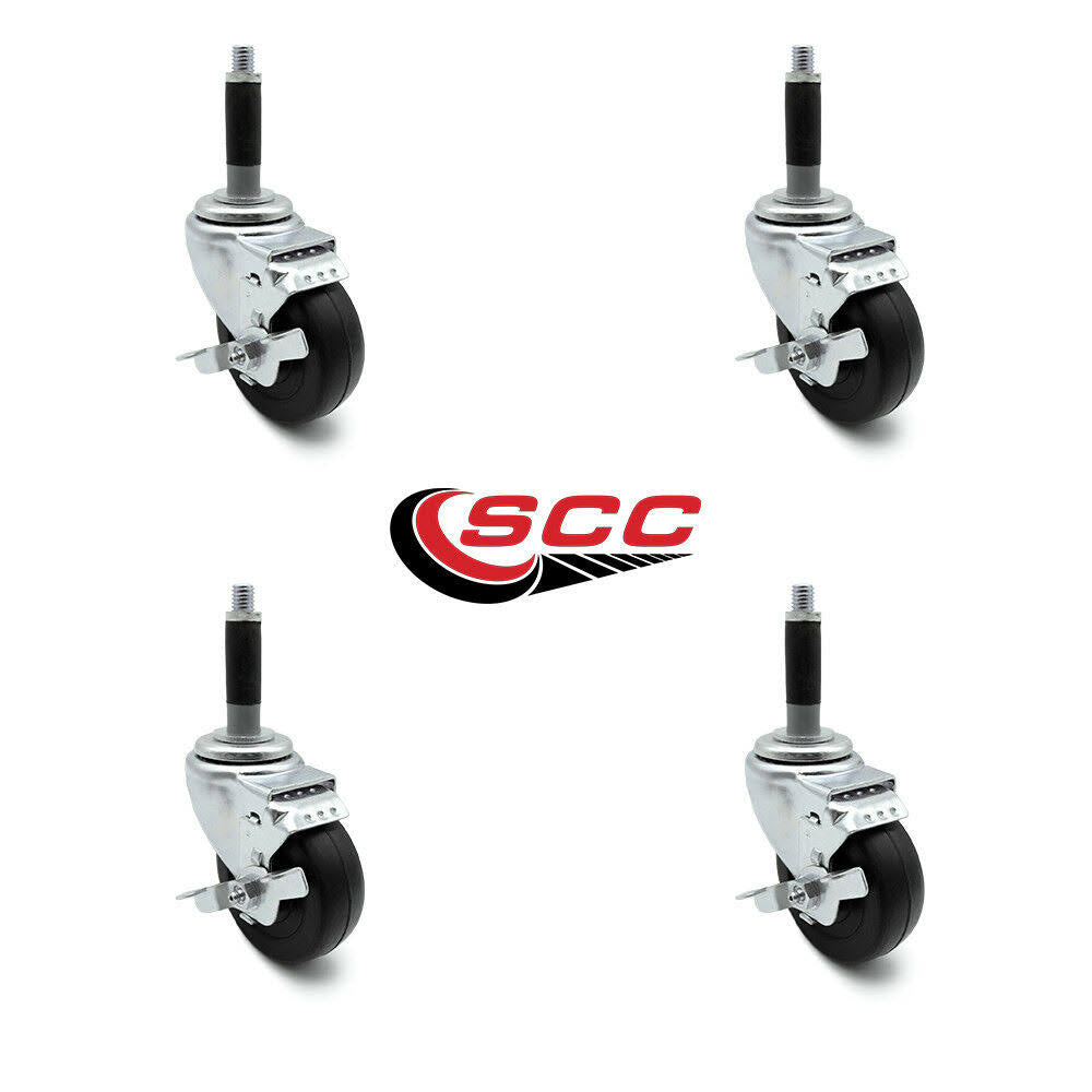 3x22 x 1.25 Hard Rubber Wheel Swivel Casters L801