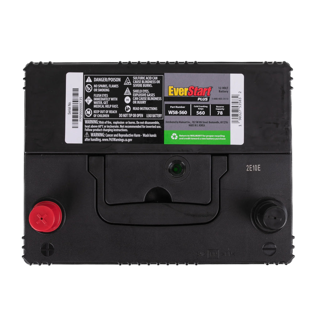Lead Acid Automotive Battery Group Size 58 12 Volt 550 CCA D33646