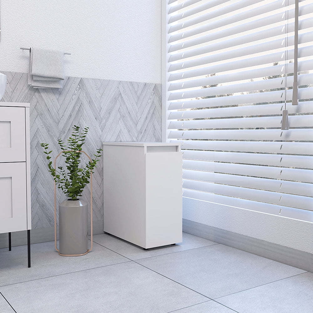 Bathroom Storage Cabinet with Liftable Top and One Drawer T1106