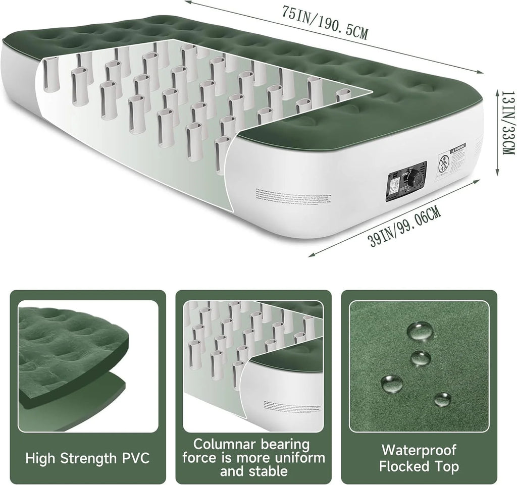 Twin Size Air Mattress with Built-in Pump B51748