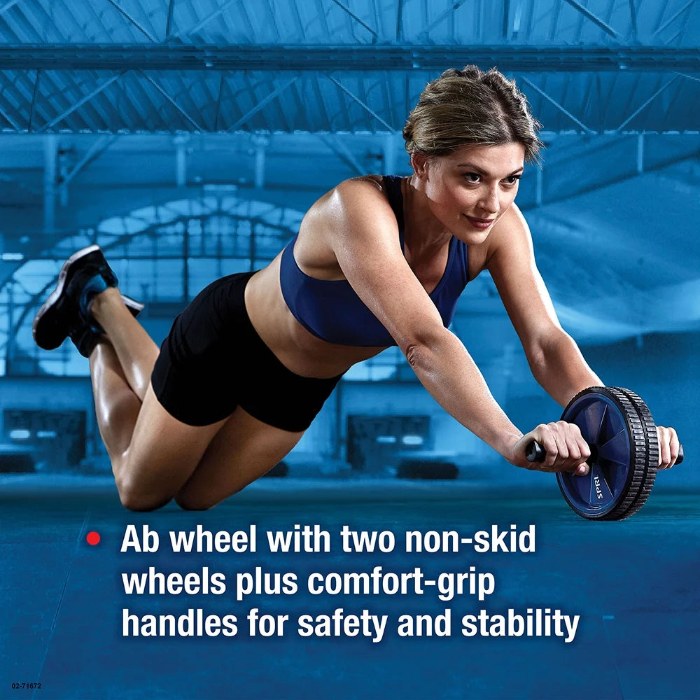 Home Gym Essentials Kit with Jump Rope, Push-up Bars, Ab Wheel and Resistance Tube T68322