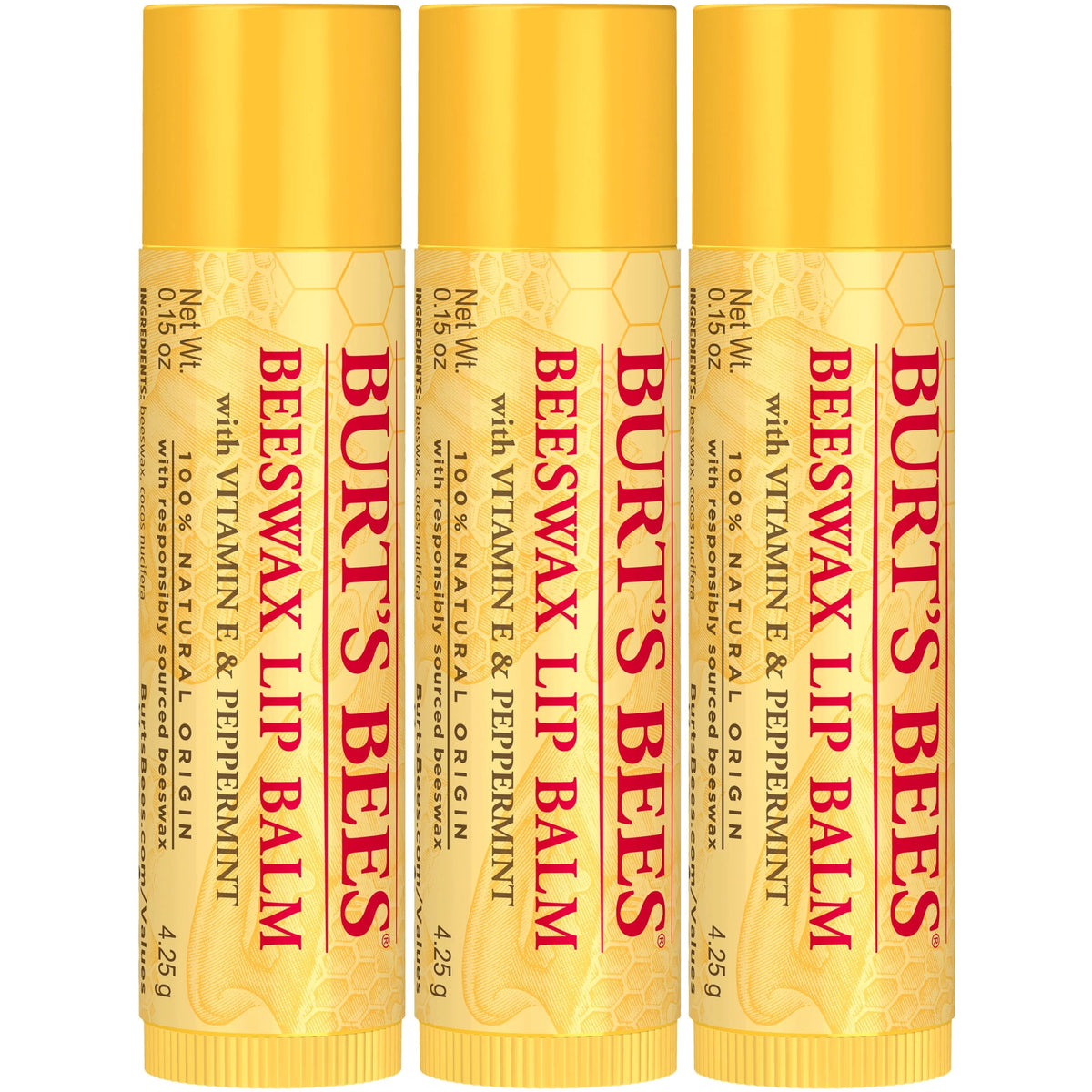 Moisturizing Lip Balm with Beeswax, 2 Tubes W58776