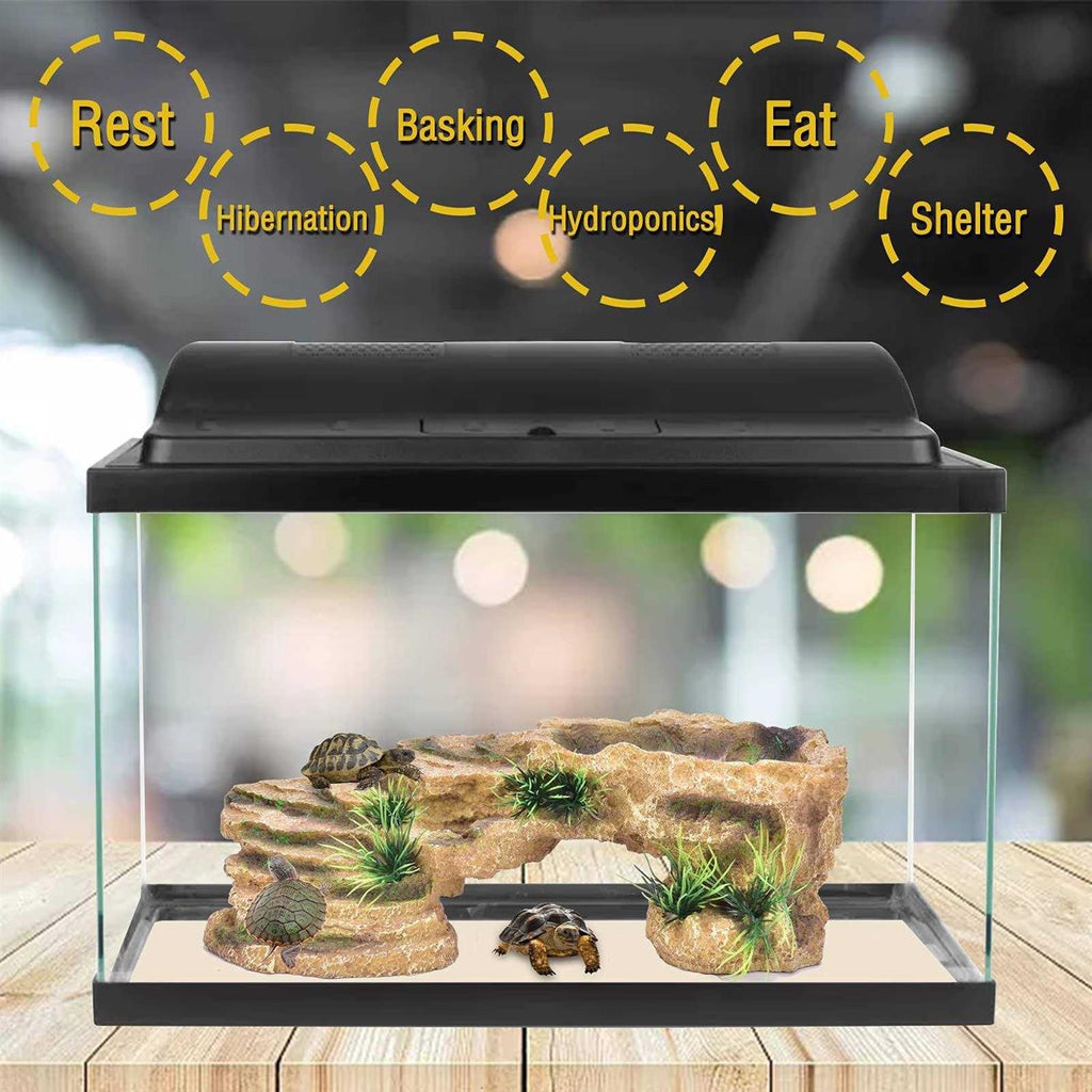 Resin Turtle Basking Platform Aquarium Decorations M4052