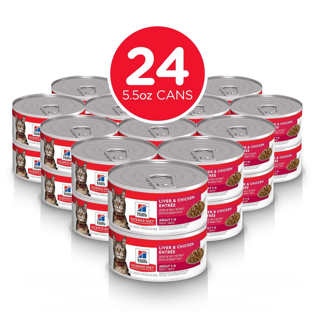 Adult Liver & Chicken Entree Canned Cat Food D655
