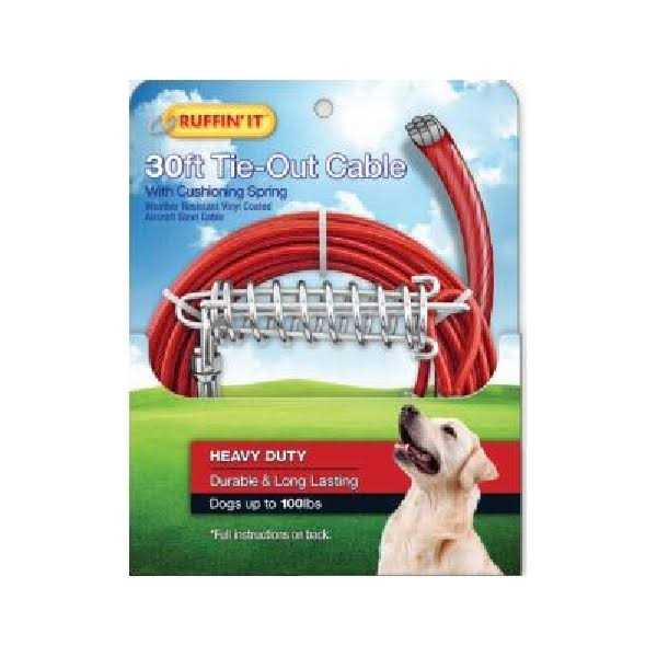 Cable Tie-Out with Cushioning Spring Heavy-Duty X18332