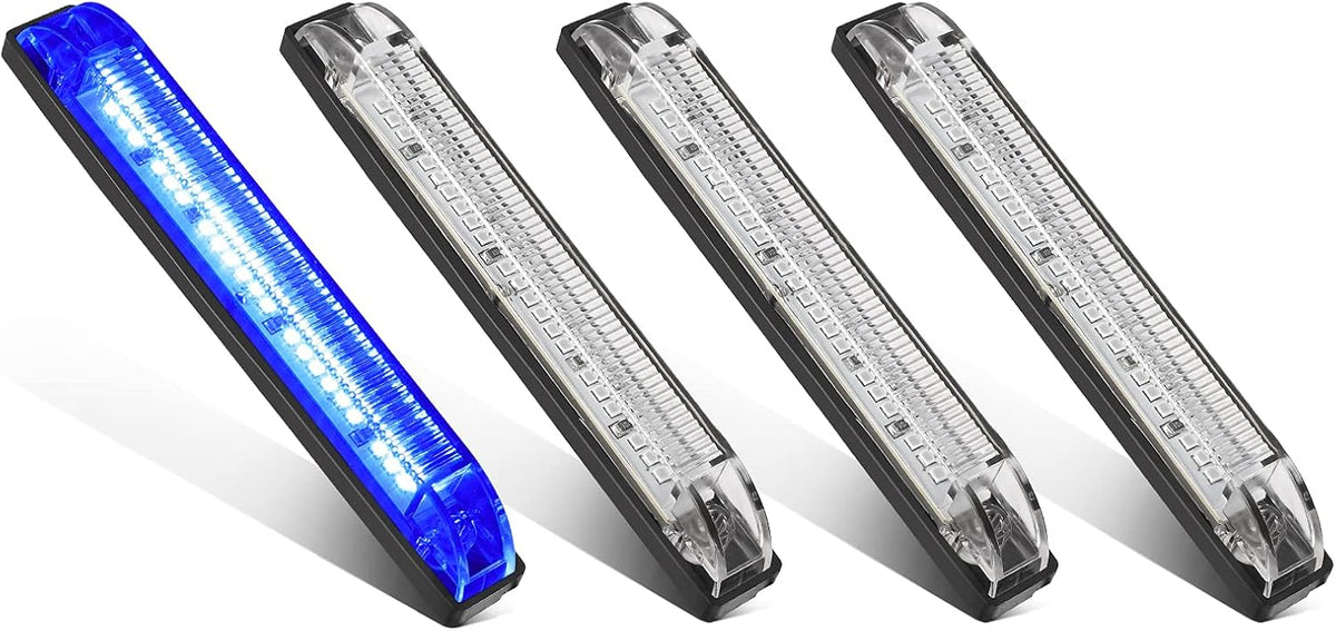 White LED Utility Strip Surface Mount Marker Lights Pack of 2 I55575
