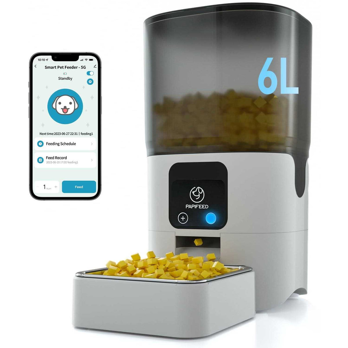 5G WiFi Automatic Cat Feeder with Slow Feeding Mode J8613