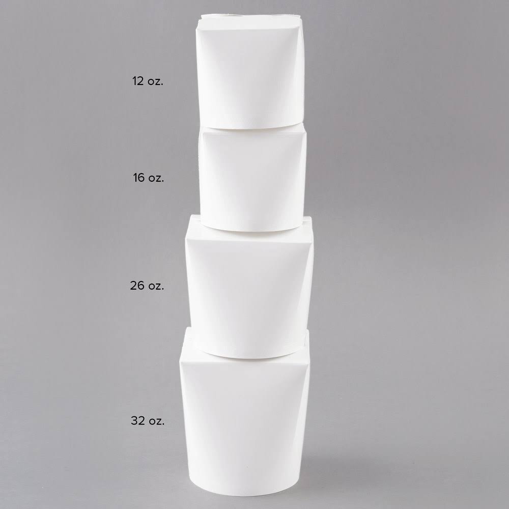 16 oz. White Microwavable Paper Take-Out Container T9360