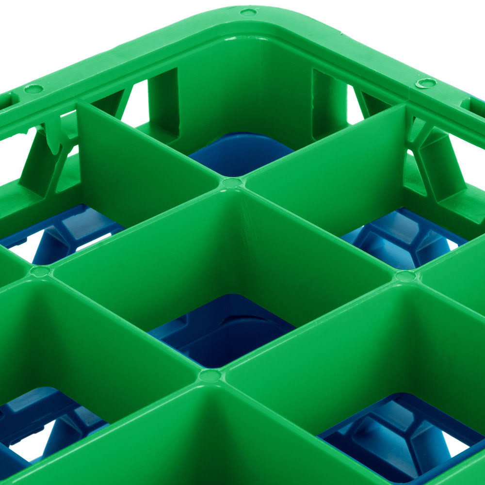 36 Compartment Green Glass Rack with 4 Extenders N5701