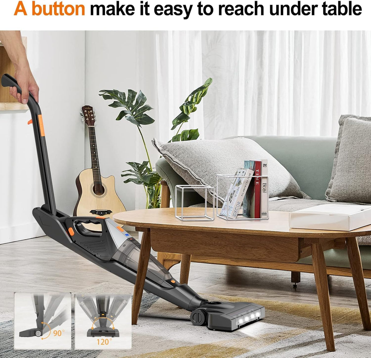 Cordless Stick Vacuum Cleaner 4 in 1 18kpa Washable HEPA Filter L6732