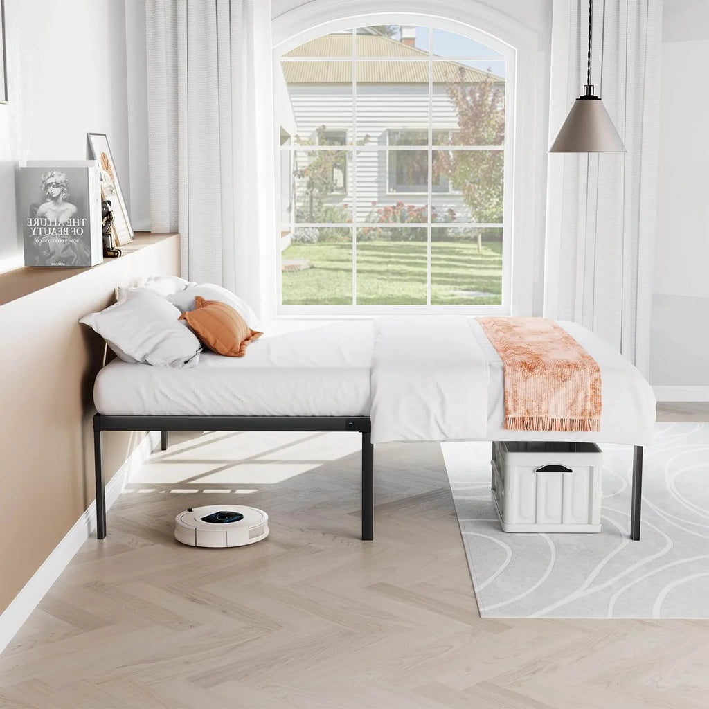 Queen Storage Metal Platform Bed Frame R1634