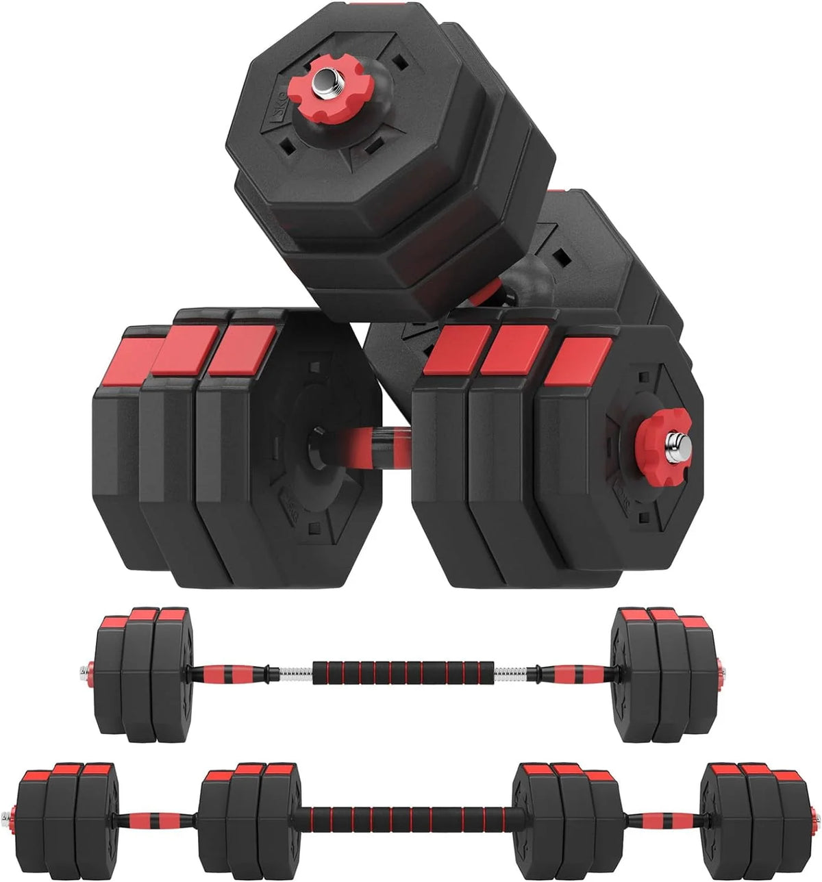 Adjustable Dumbbells Set 55LB 3 in 1 L5125