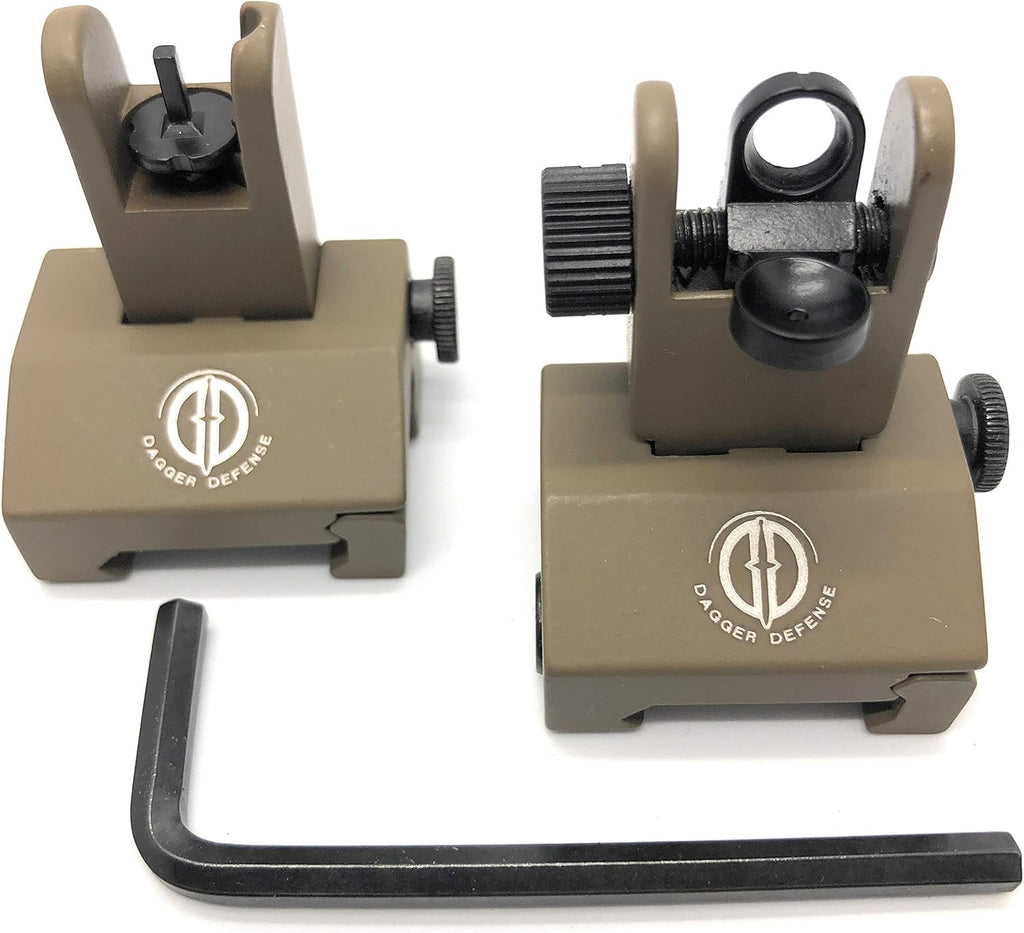 Tactical Flip Up Iron Sights (Tan) L671