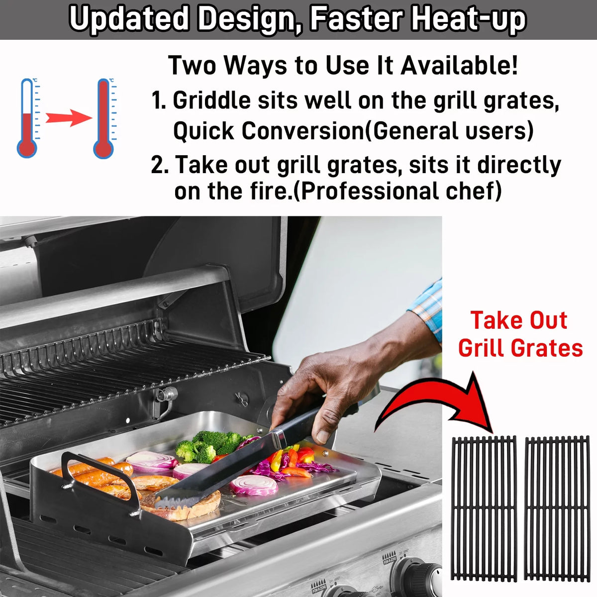 17 x 13 Flat Top Grill with Removable Grease Tray W64187