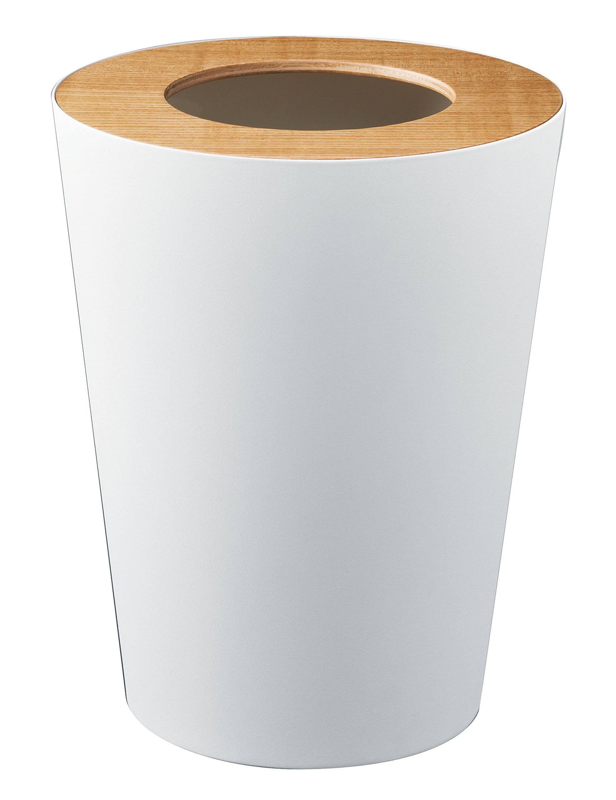 White Round Trash Can Y60697