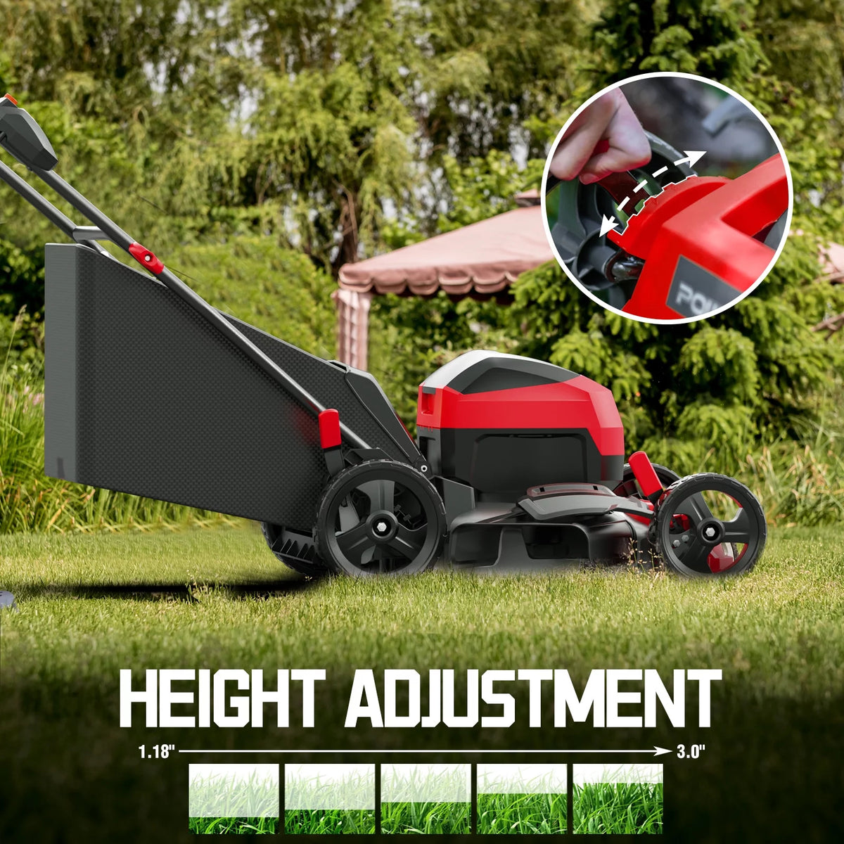 40V 17-inch Cordless Brushless Electric Push Lawn Mower R304887