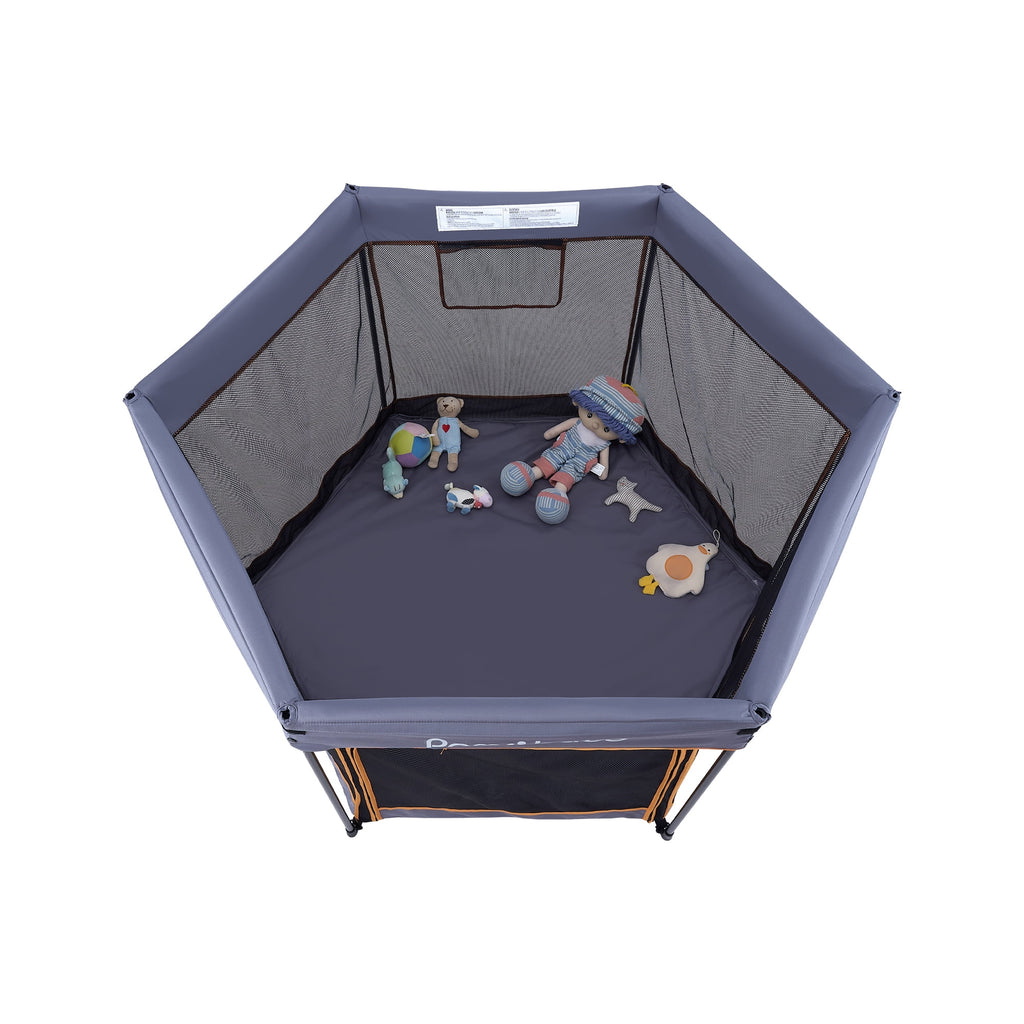 Blue Portable Lightweight Baby Playpen with Canopy and Travel Bag E565