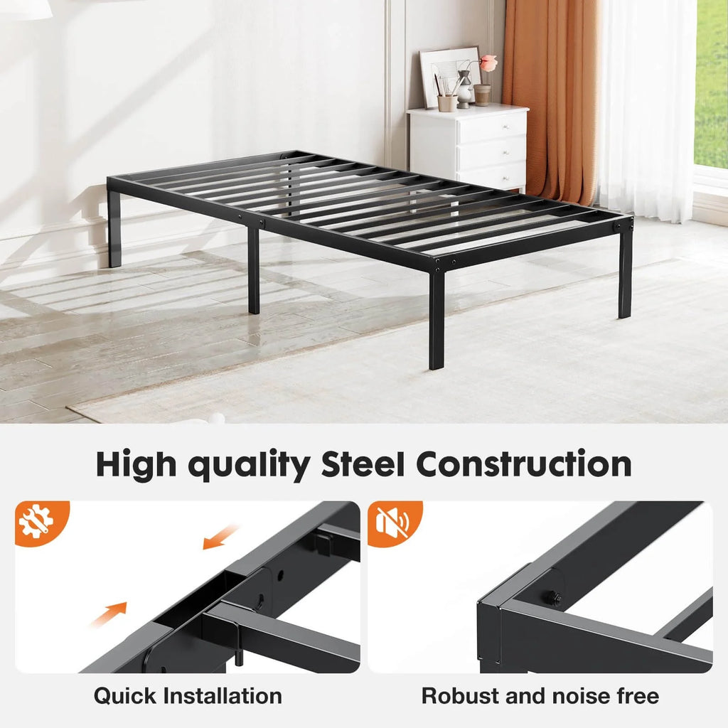 Queen Storage Metal Platform Bed Frame R1634