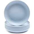 6-Pack Wheat Straw Plates 8.75" Dishwasher & Microwave Safe Blue Y209207