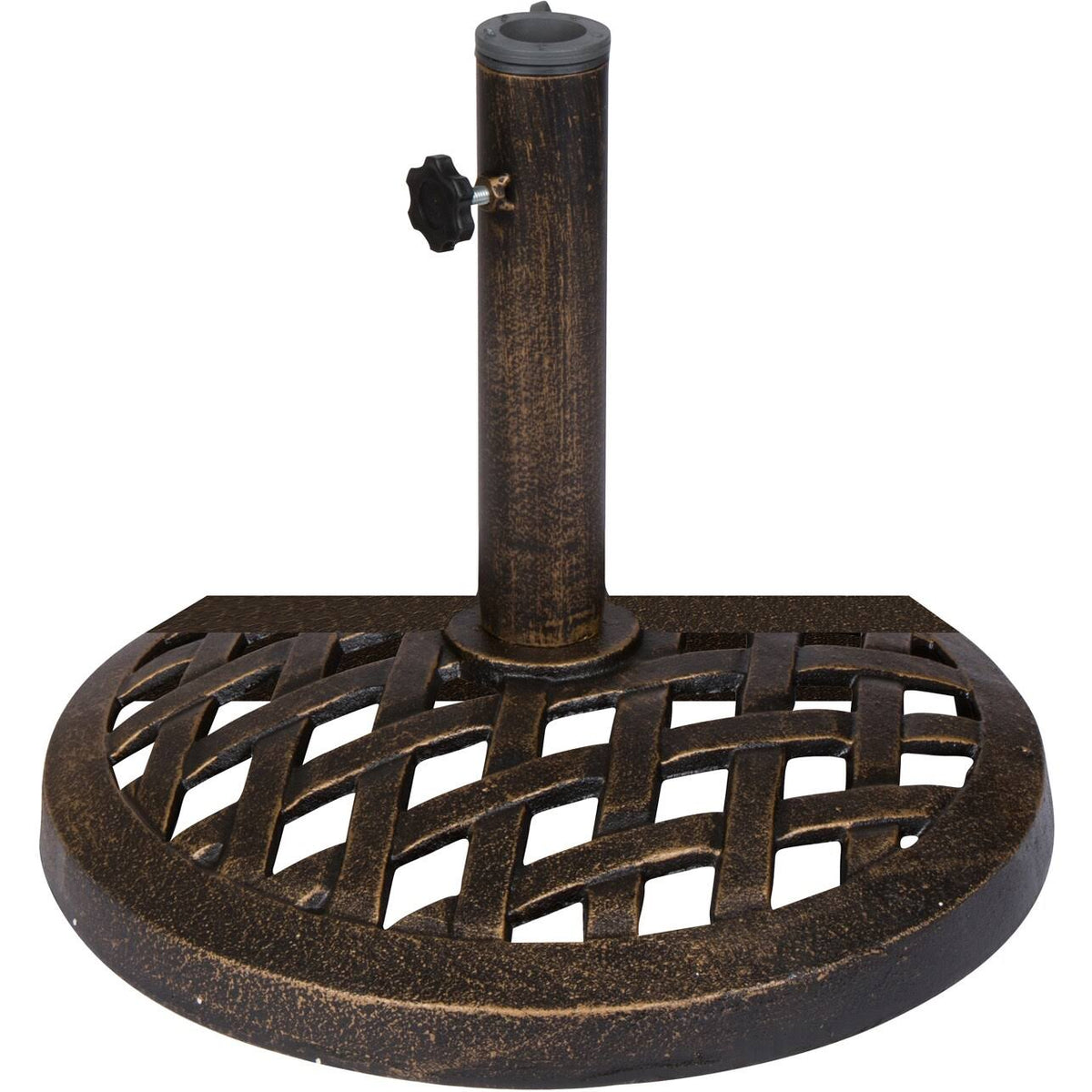 Cast Iron Half Umbrella Base 17.7 inch Diameter Black A308070