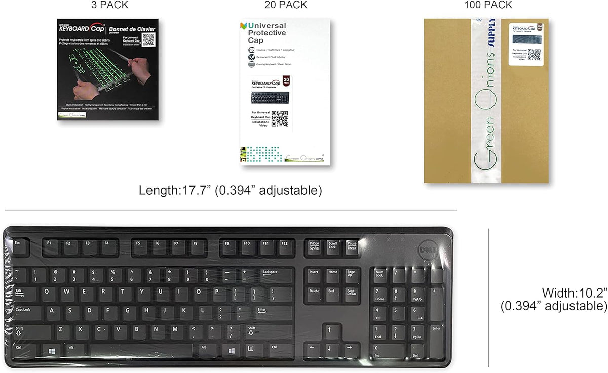 20 Pack Universal Flat Keyboard Cap Cover T79908