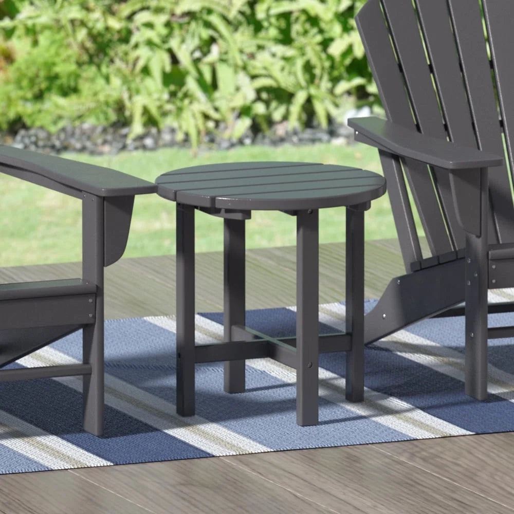 18 Inch Round Plastic Outdoor Patio Side Table T612