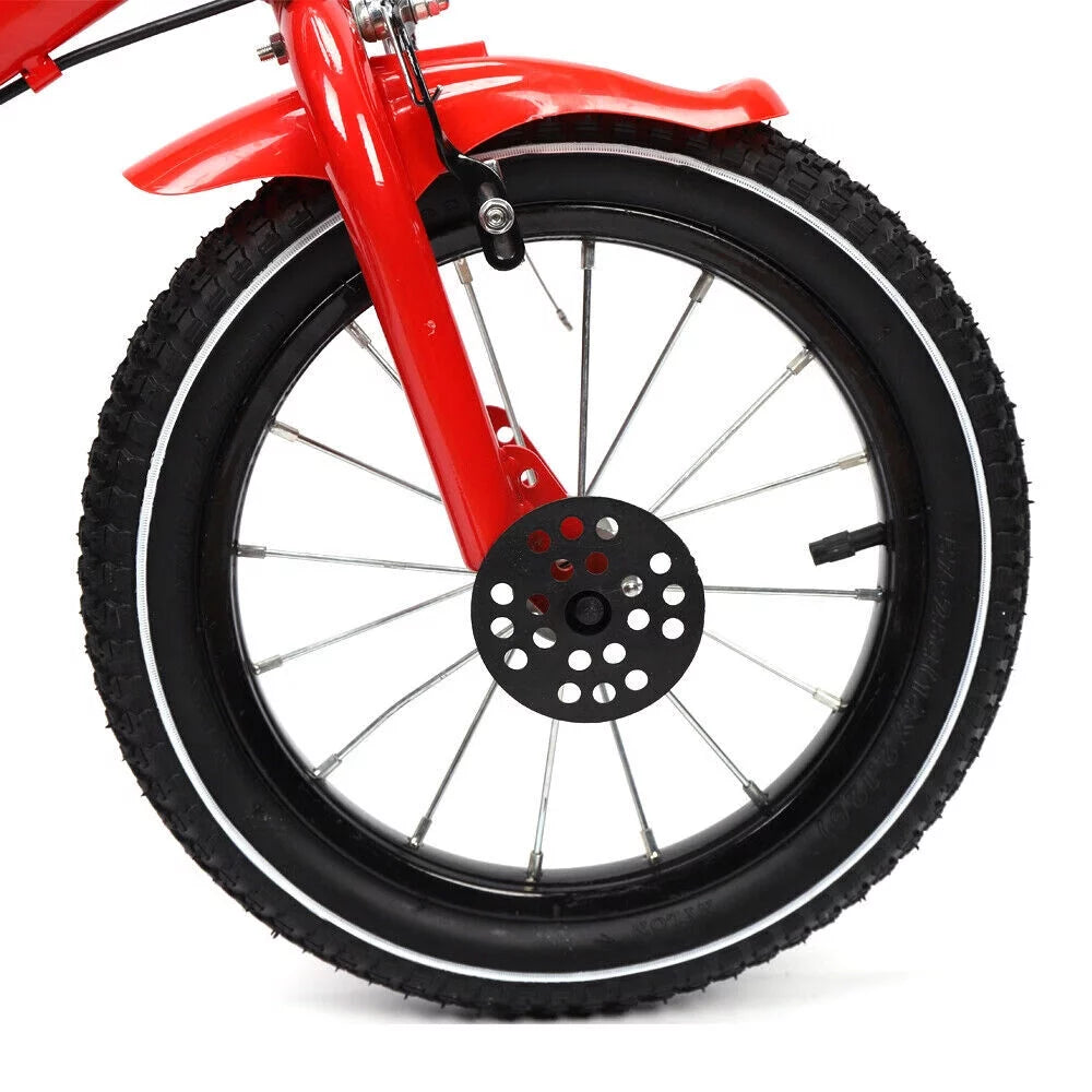 Yellow 14 Inch Kids Bike with Training Wheels Y500582