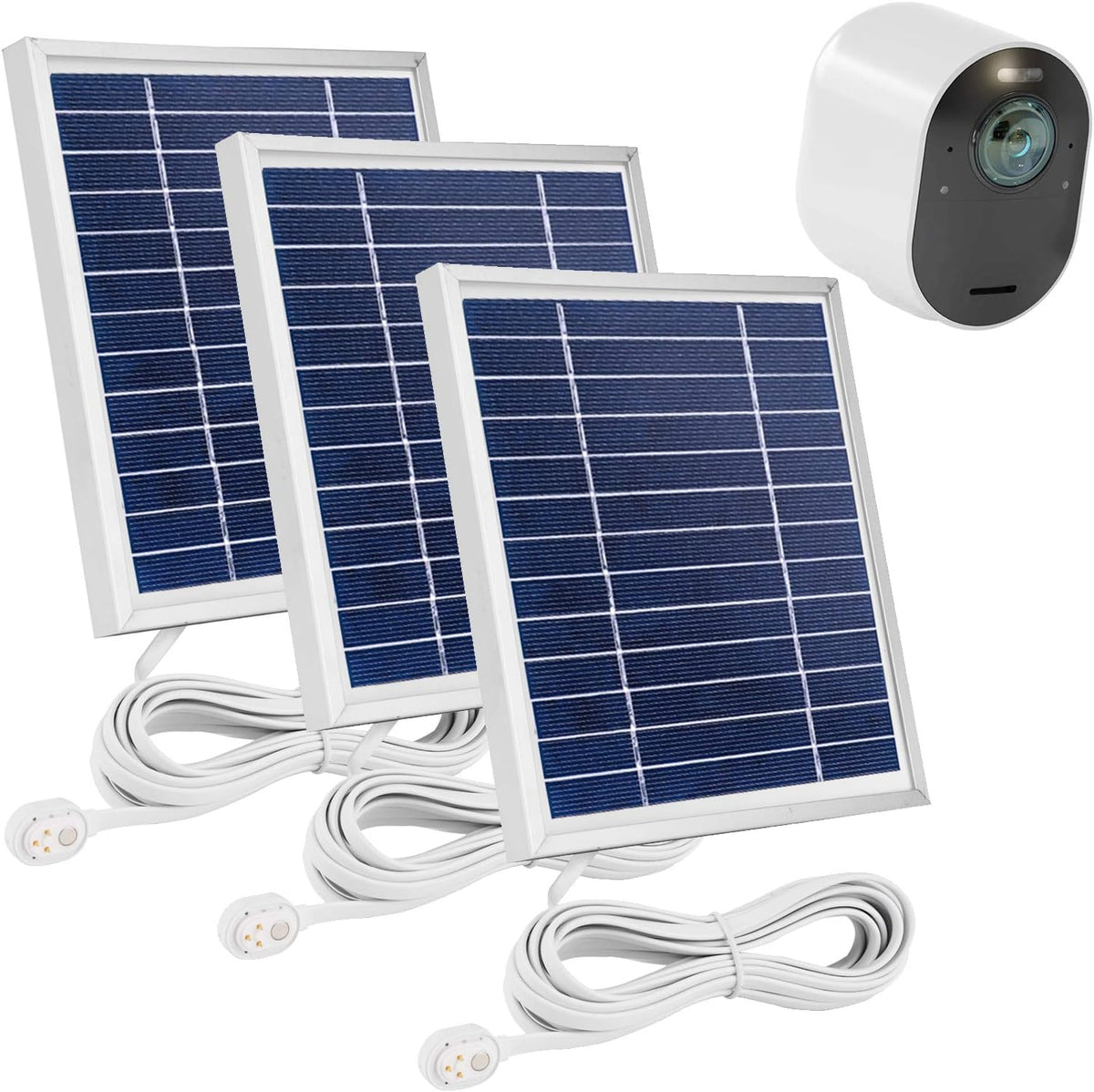3 Pack Solar Panel Charge with 11.5ft Waterproof Magnetic Power Cable I49640
