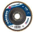 4 Tiger Paw Abrasive Flap Disc, Conical (Ty29), Phenolic Backing, 40Z, 5/8 Arbor Hole, Pack of 10 V3321