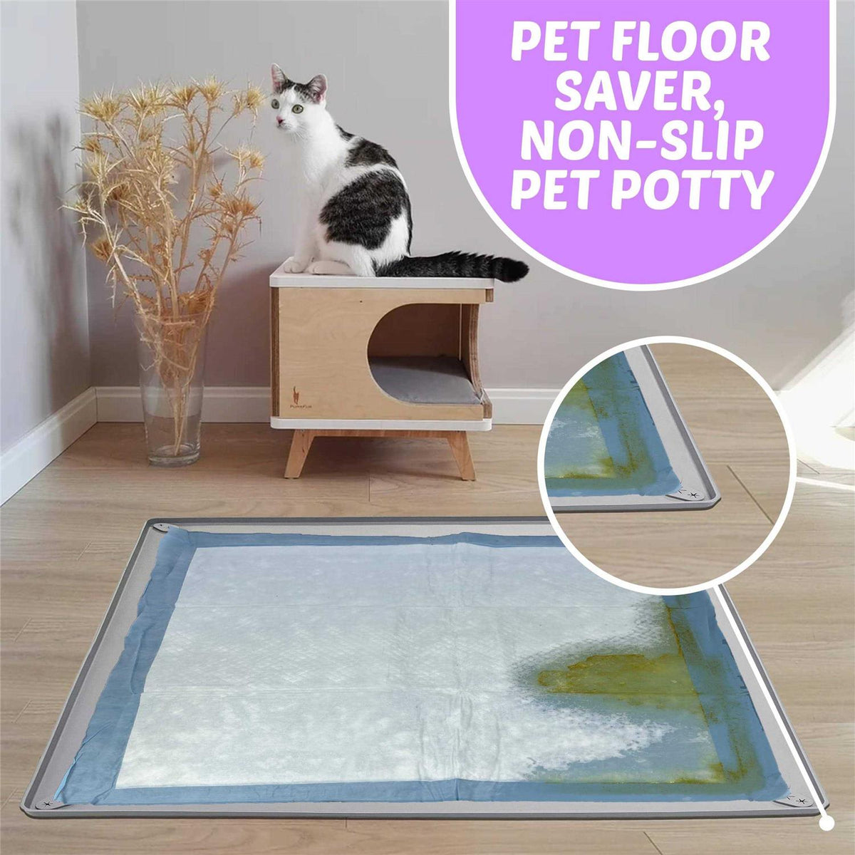 Puppy Pad Holder Tray No Spill I394142