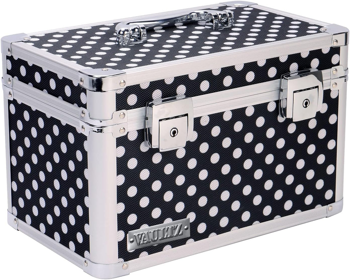 Portable Safe Box with Lock, Mesh Pocket & Adjustable Compartments, Tactical Black G966531