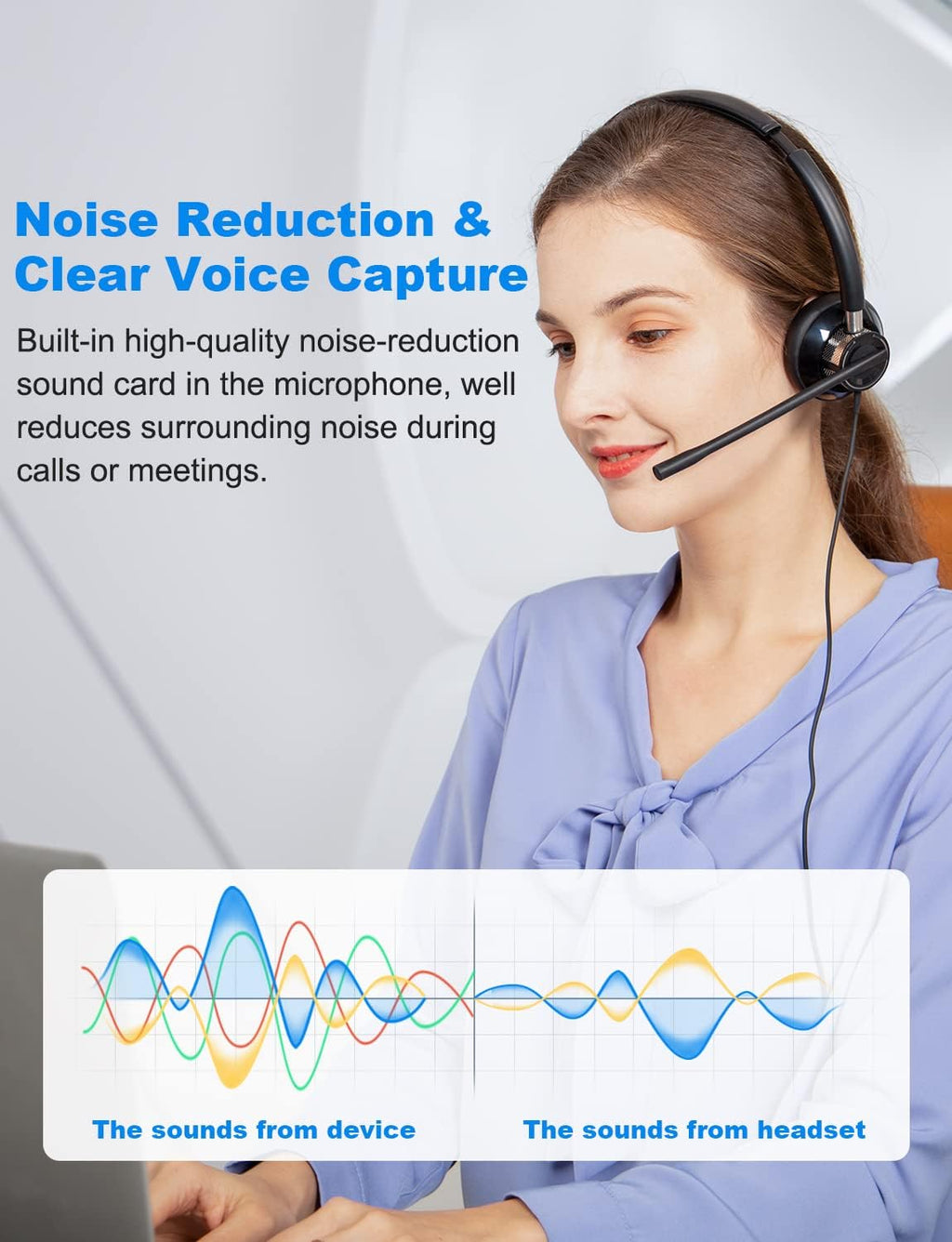 USB Headset with Microphone Wired Computer Headset G637
